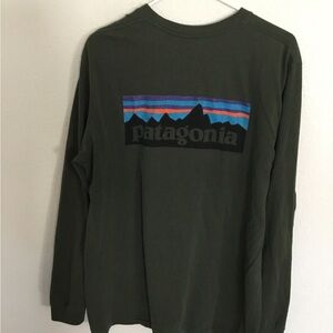 Patagonia Men's Olive long sleeve t shirt size large